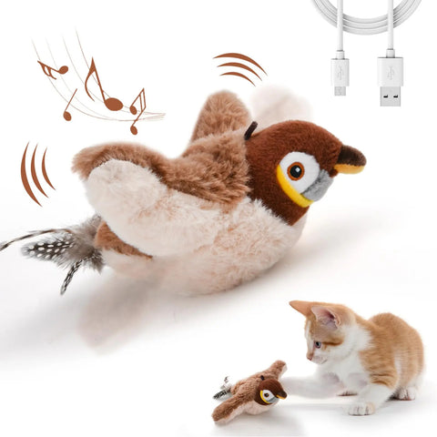 Interactive Flapping Bird Cat Toy, battery-operated toy for hours of fun and stimulation for cats