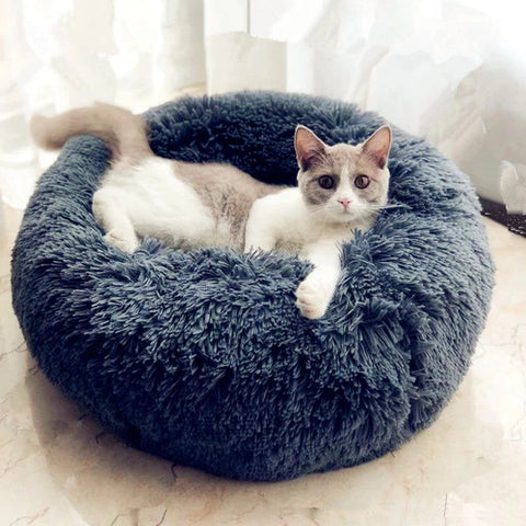 Round Pet Bed, cozy and comfortable bed for pets, featuring a soft cushion and circular design for a restful sleeping spot