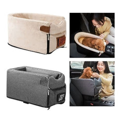 Pet Car Armrest Seat, comfortable and secure armrest seat for pets during car rides, ideal for small dogs