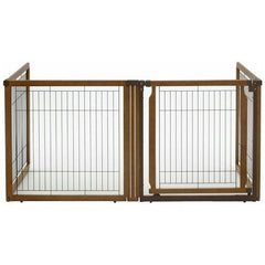 Richell 4 Panel Convertible Elite Pet Gate, versatile and durable pet gate with expandable design for secure indoor boundaries