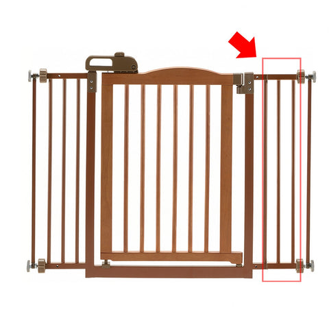 Richell One-Touch Gate II Extension in Brown, easy-to-install gate extension for expanding the width of the One-Touch Gate II, perfect for wider openings