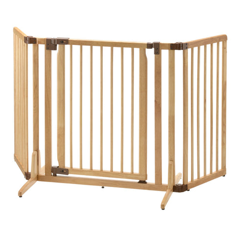 Richell Wooden Premium Plus Pet Gate, elegant and durable wooden pet gate with a sturdy design, perfect for securing spaces while complementing home decor