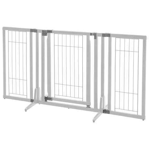 Richell Premium Plus Freestanding Pet Gate in Origami White, stylish and durable freestanding gate with a modern design, ideal for securing indoor spaces with ease