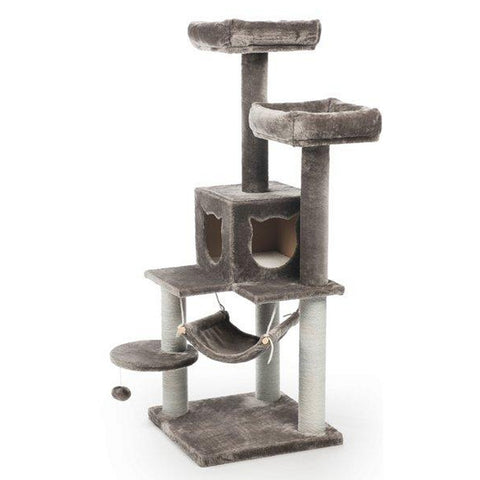 Prevue Pet Products Kitty Power Paws Party Tower Furniture, fun and durable cat tree with multiple levels, sisal posts, and interactive features