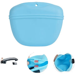 Silicone Dog Treat Bag, durable and waterproof treat pouch for easy access to dog treats during walks or training sessions